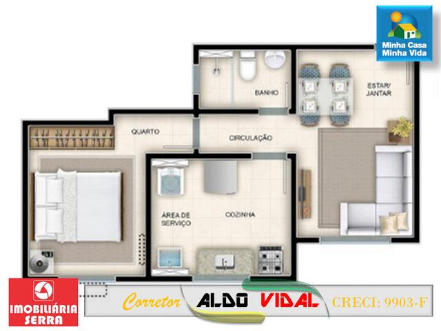ARV 97 Apartamentos 2 Quartos Novo Barato Com Lazer. Carapebus, Serra-E.S - Foto 10