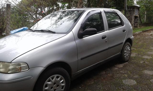 Vendo Palio 1.0 mod. 2007 com Ar, 4 pts, prata, flex