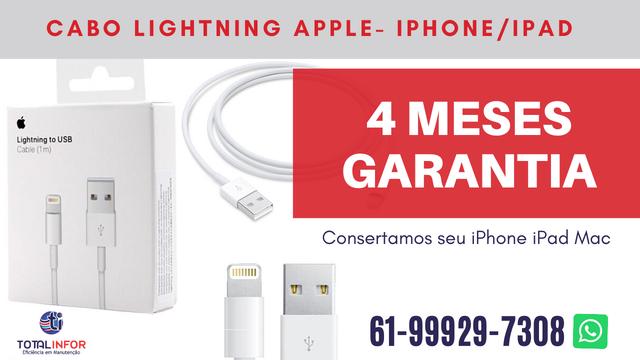 Cabo Usb iPhone X, 5, 6, 7 ou 8 OEM com 120 dias de Garantia