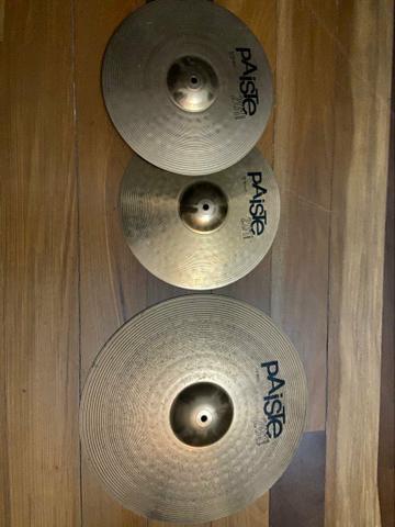 Pratos paiste hi hat e ride - Foto 6