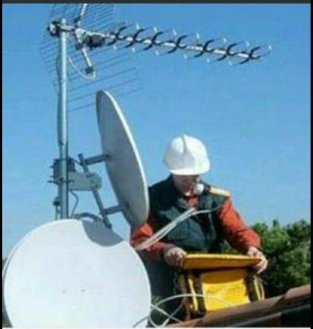 Instalação e apontamento de antenas