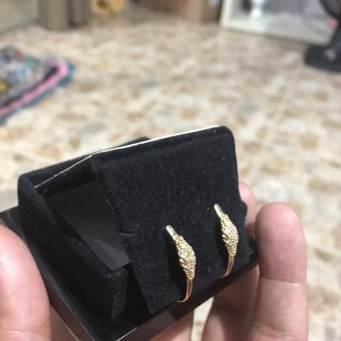 Brinco de ouro 18k 750 14 pedras de brilhante - Foto 2