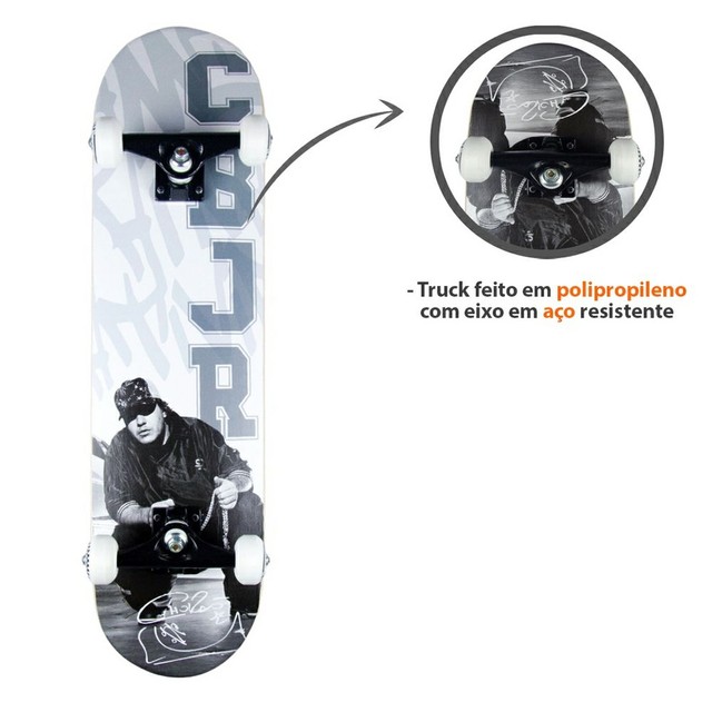 Skate Montado Charlie Brown Jr Completo com Rodas 53 mm Bel (PRONTA ENTREGA) - Foto 4