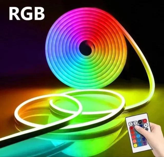 fita de led flexivel neon rgb com controle  - Foto 3