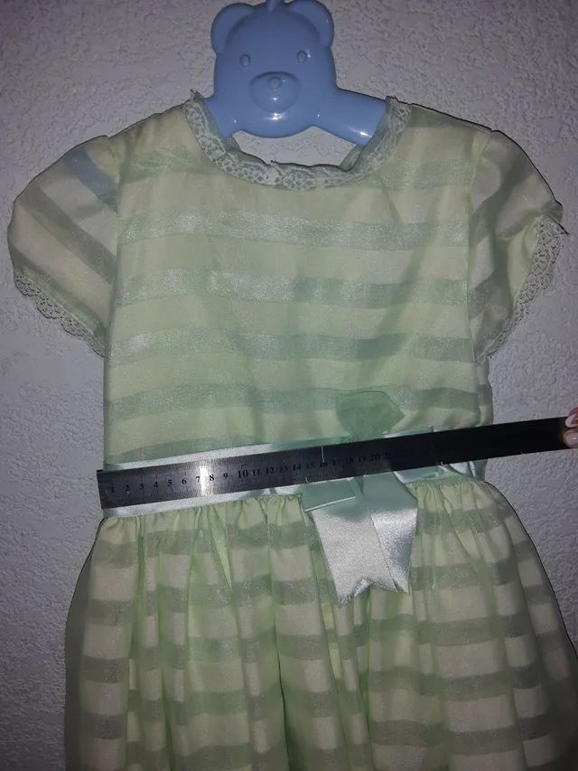 Vestido para daminha, verde água número 6  - Foto 3