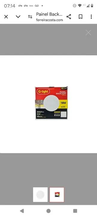 Kit Painel Backlight G-light 18W C/5Unids