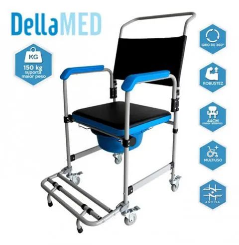 Cadeira De Banho D50 Adulto Em Aço Dobravel 150 Kg dellamed - Nova Lacrada - Foto 2