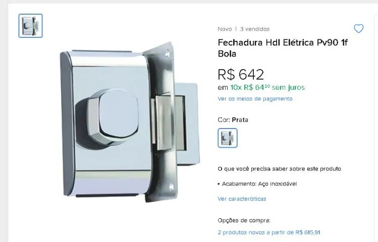 Fechadura Hdl Pv90 1f Bola