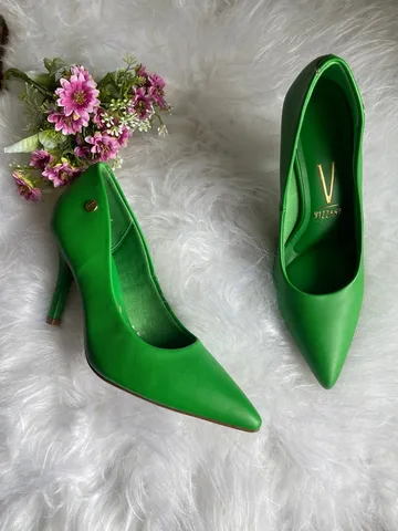 Scarpin verde best sale musgo vizzano