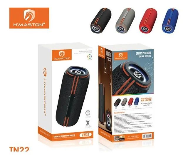 Caixa Som H'maston Tn22 Estéreo Hi-fi Duplo Ipx6 40w - Foto 3