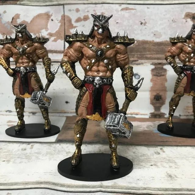 Boneco Shao Khan Mortal Kombat Miniatura em Resina - Foto 2