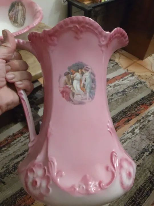 Antigo gomil inglês (jarro e bacia ) - Foto 2