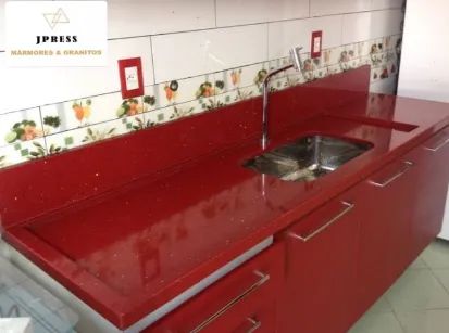 Cozinha Planejada/Lavatório - Mármore Vermelho Estellar (Linha Quartzo) - Foto 4