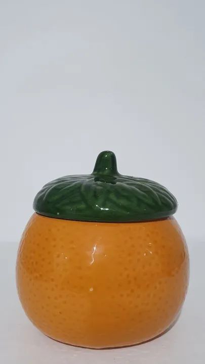 Porta temperos em cerâmica com formato de laranja - Foto 4