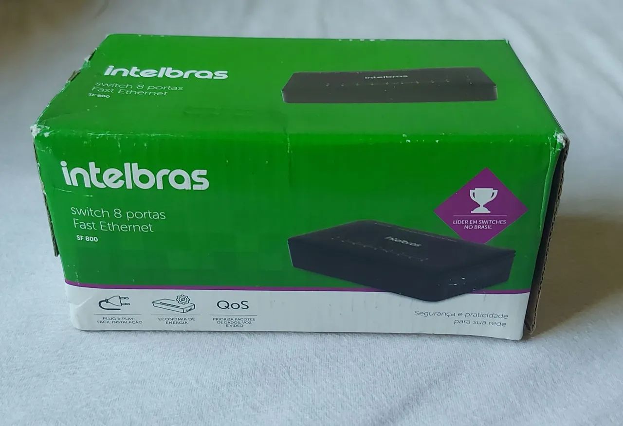 Switch Intelbras 8 Portas Fast Ethernet SF800 (Lacrado)