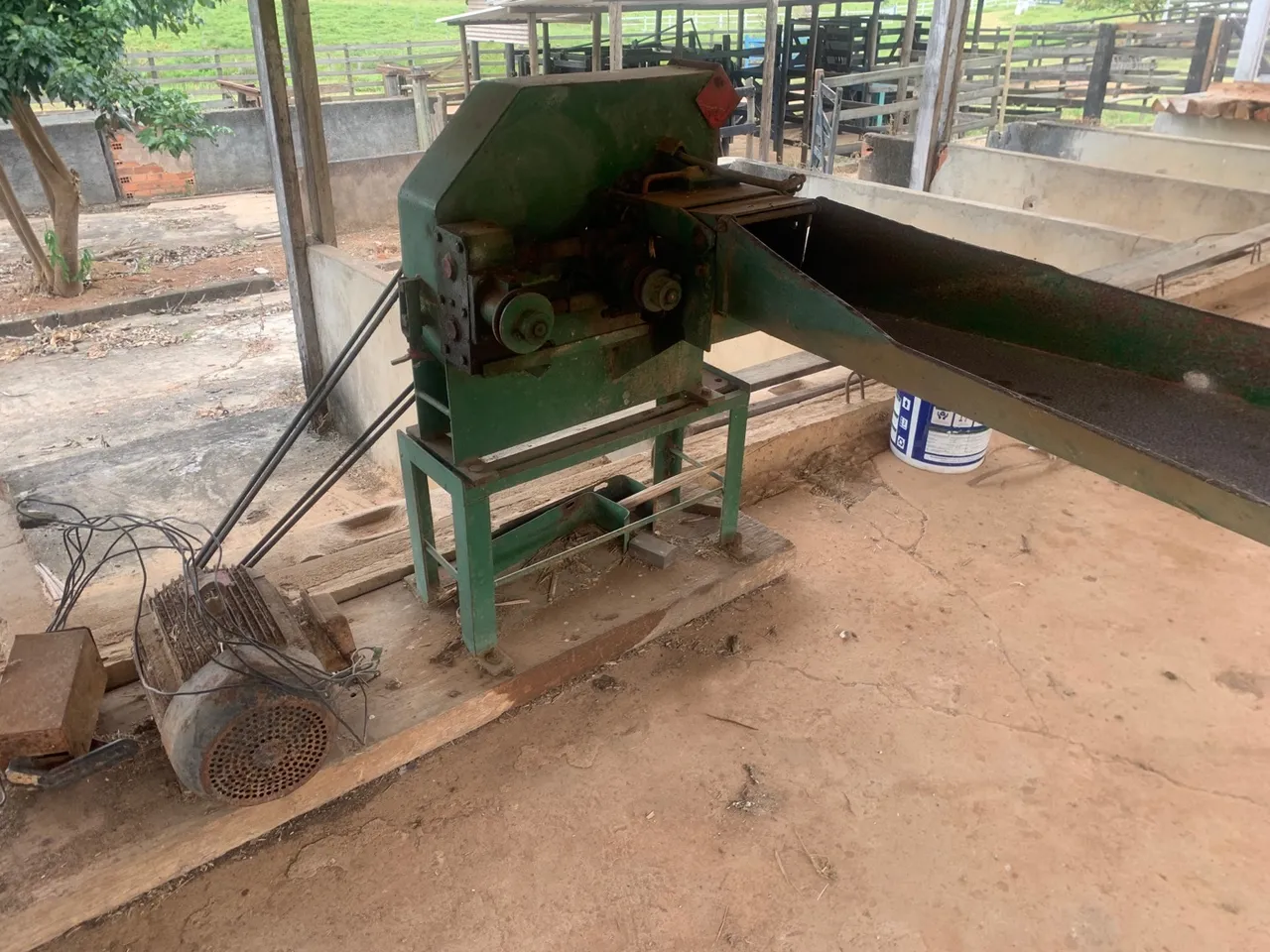 Picadeira bovina com motor de capim e forragem para uso rural