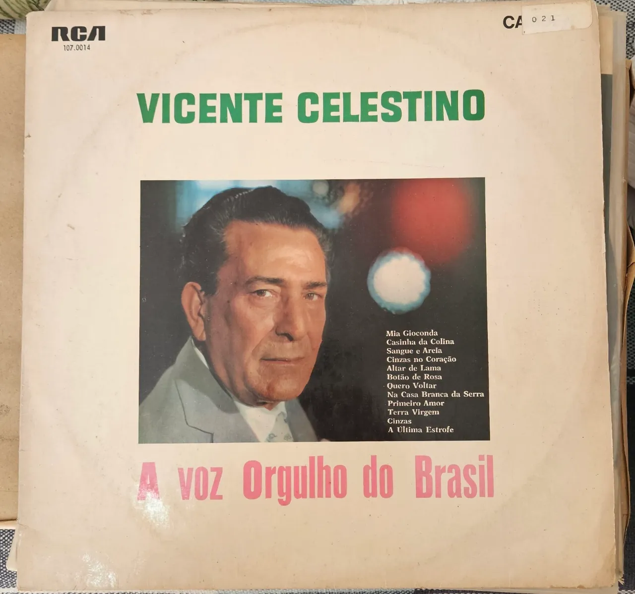 Disco de Vinil Vicente Celestino - A voz Orgulho do Brasil