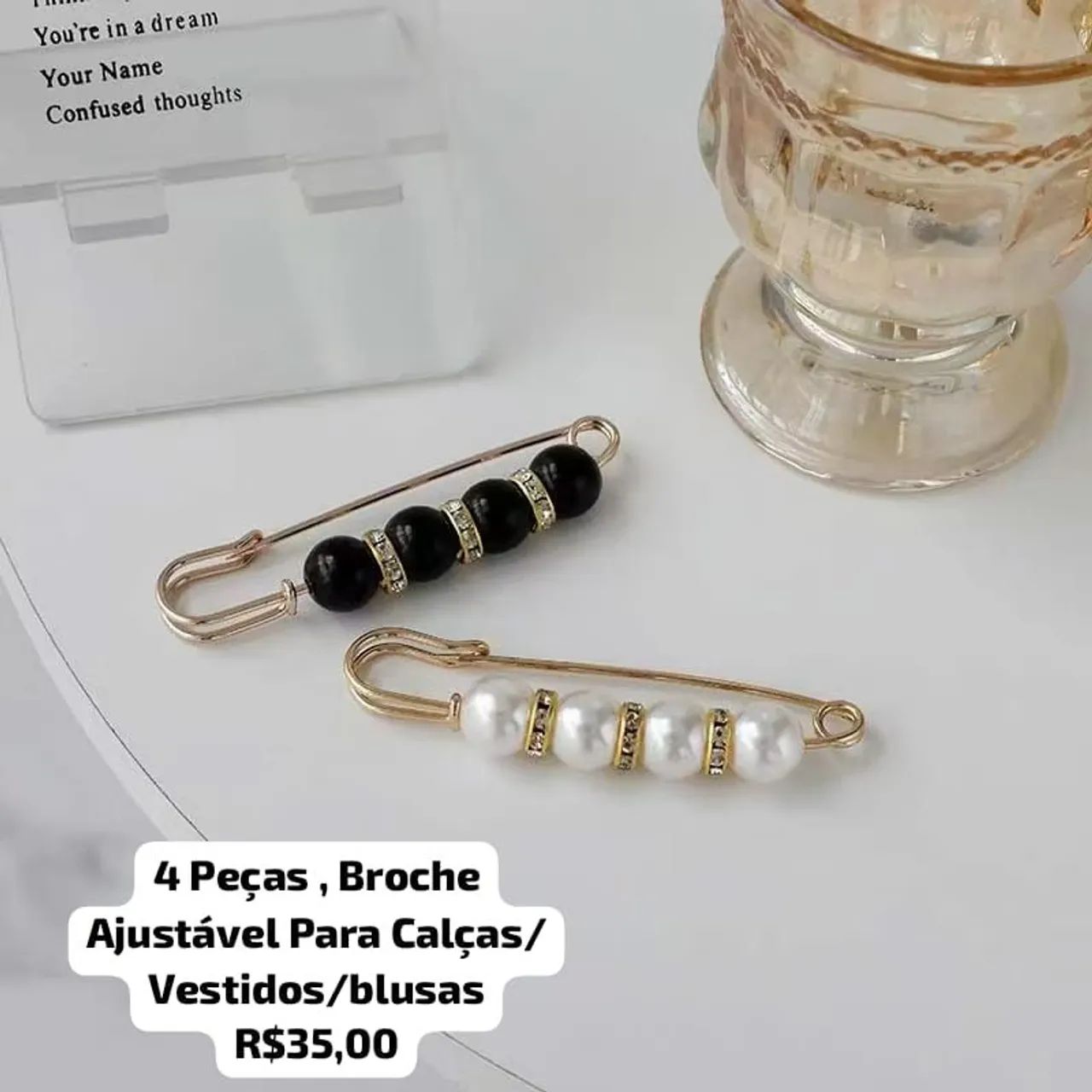4 Peças , Broche Ajustável Para Calças/Vestidos ,blusas  - Foto 3