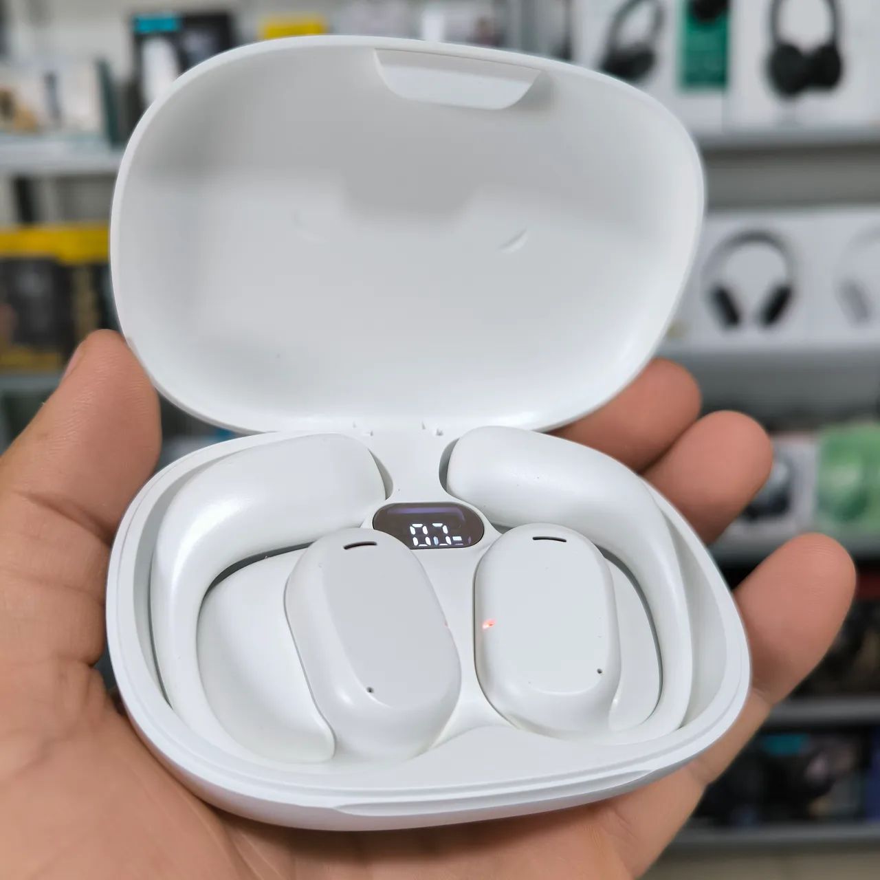 Fone de ouvido bluetooth condução óssea 