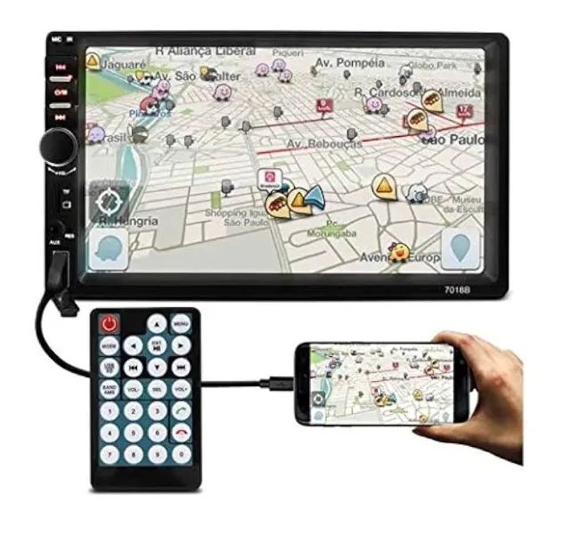 Central Multimídia Mp5 2 Din Touch Espelhamento Bluetooth Som de Carro - Foto 4
