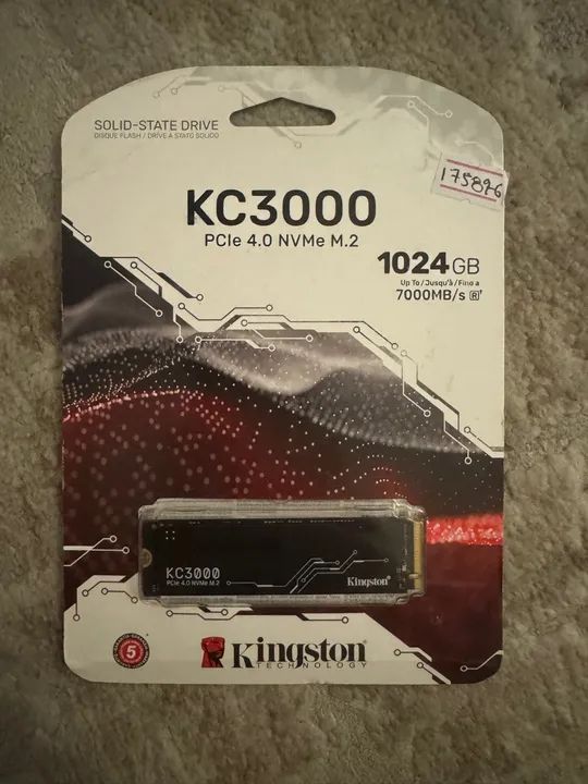 SSD Kingston KC3000 PCIe 4.0 NVMe M.2 1TB - Novo