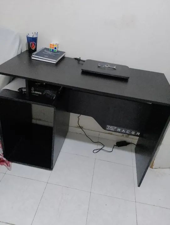 Mesa de Escritório Gamer Preta