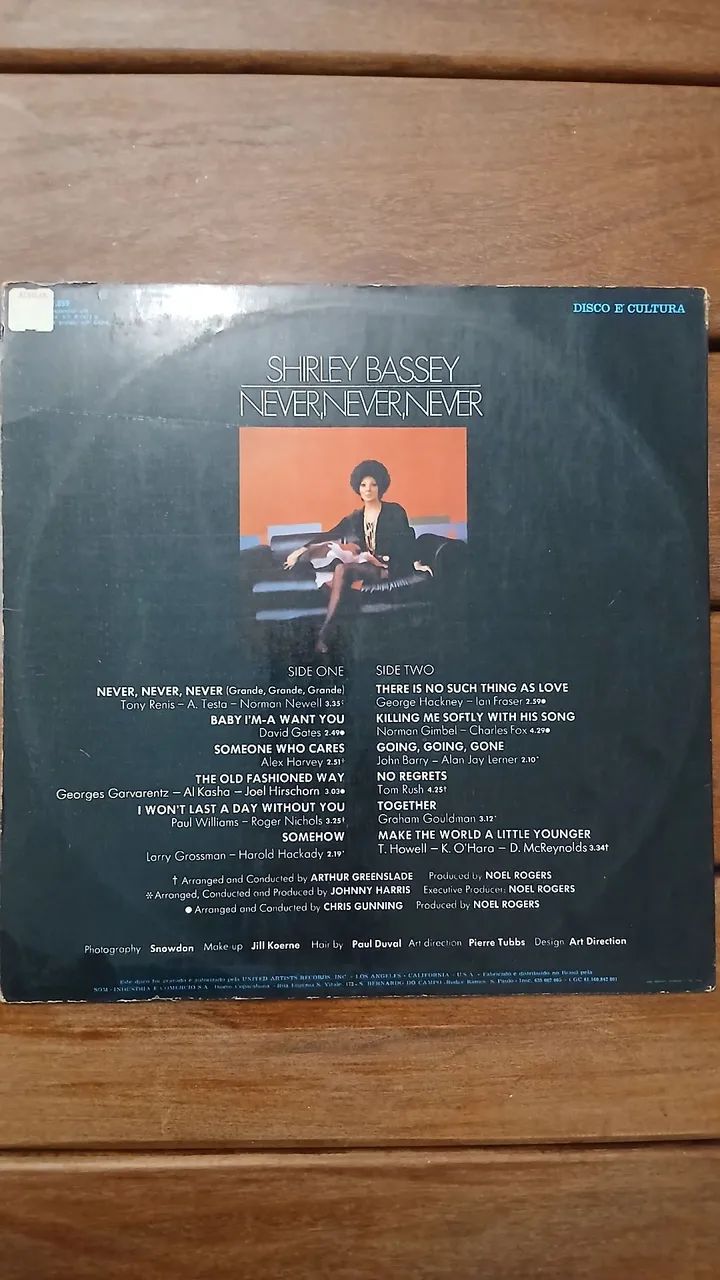 LP Shirley Bassey Never,Never,,never usado - Foto 2