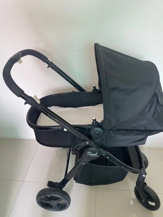 Carrinho burigotto soul com bebê conforto e base - Foto 2
