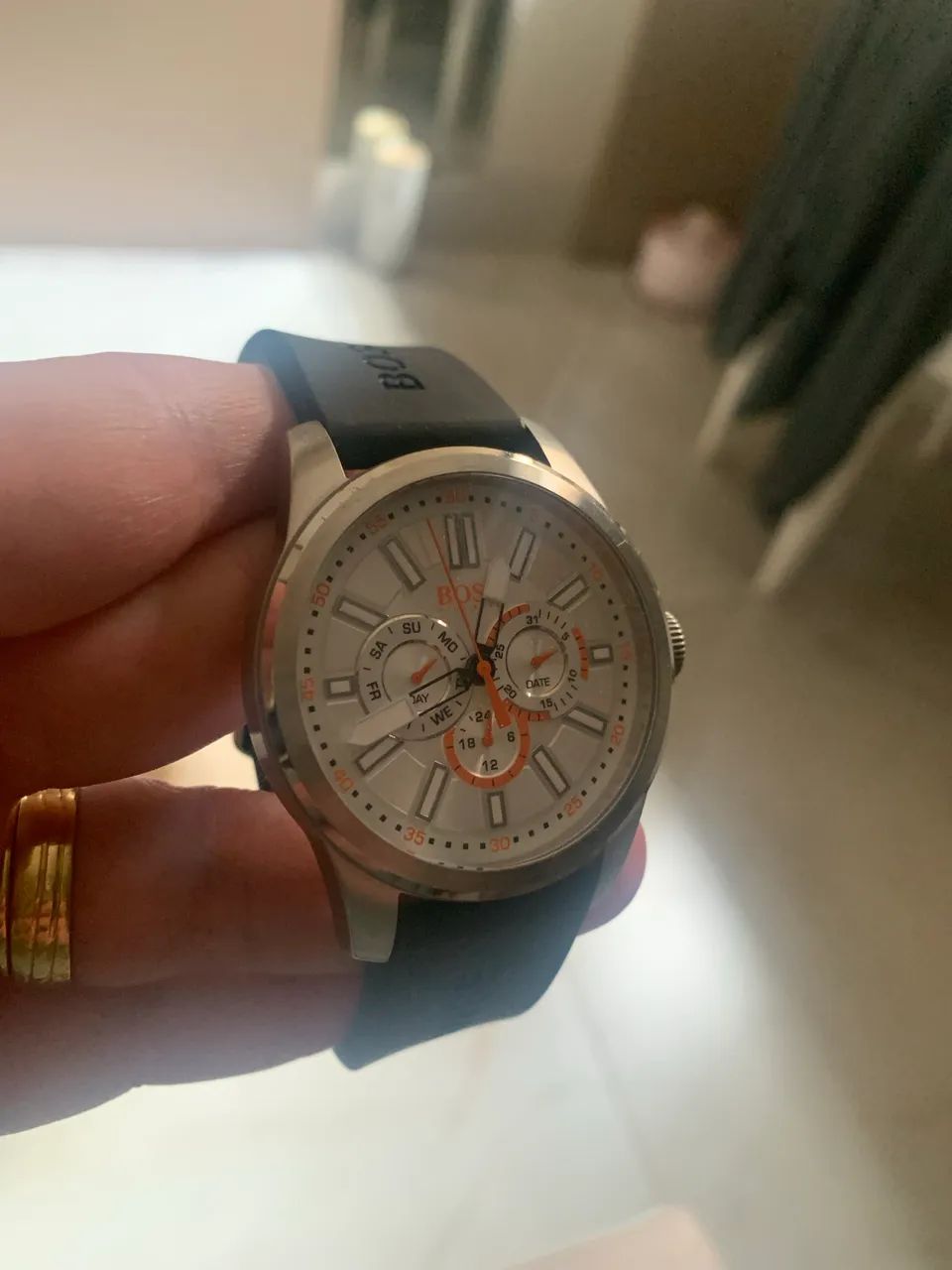 Relógio Hugo Boss Borracha Masculino 
