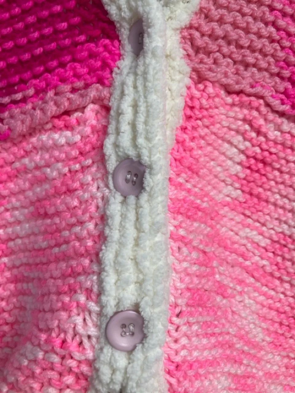 Casaco de Lã Infantil Rosa, Tam 4 - Foto 3