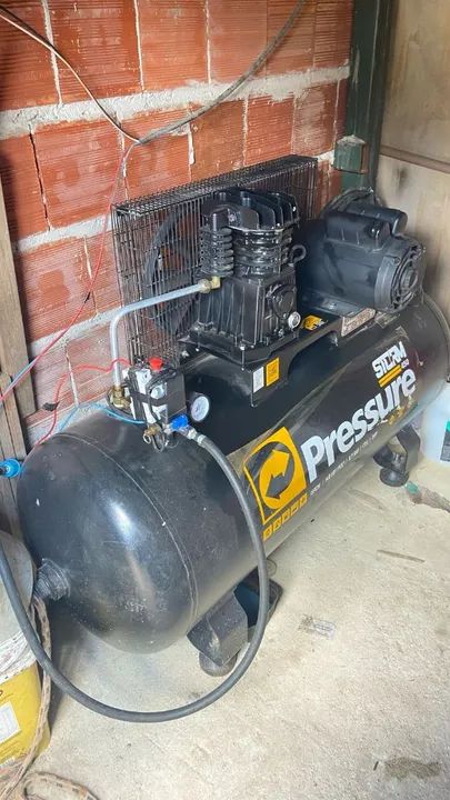 Compressor de ar 175l Pressure storm semi novo - Foto 2