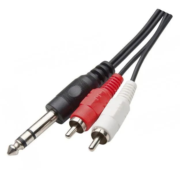 Cabo De Áudio P10 Para 2 Rca