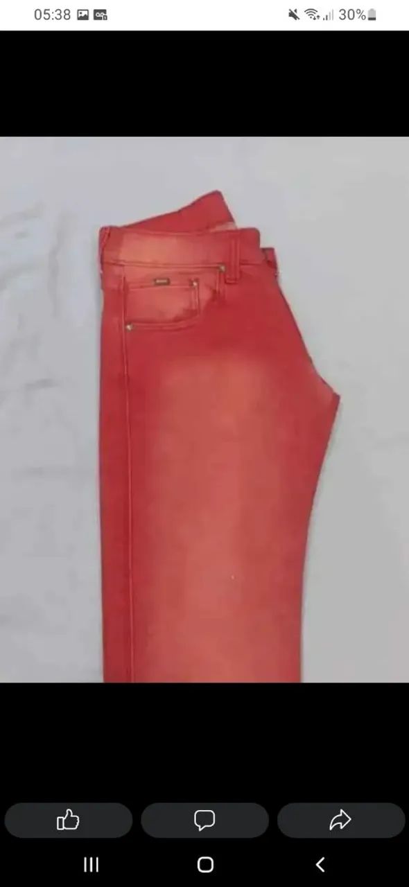 Calça Jeans Vermelha - Foto 2