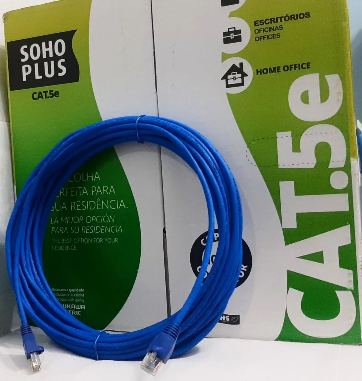 Cabo de rede CAT.5e 100% cobre ENTREGA GRÁTIS 3,5,10,15,20,25,30,40,50 metros  - Foto 2