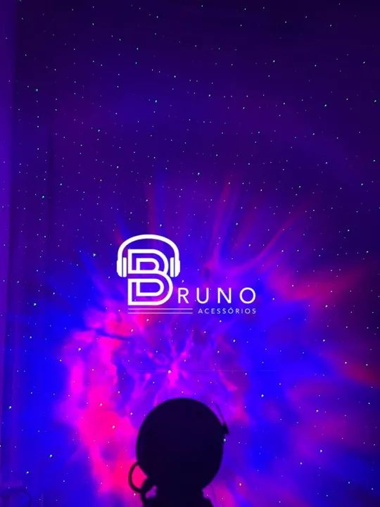 Projetor De Luz Noturna Galáxia Astronauta Luminaria Estrela - Foto 2