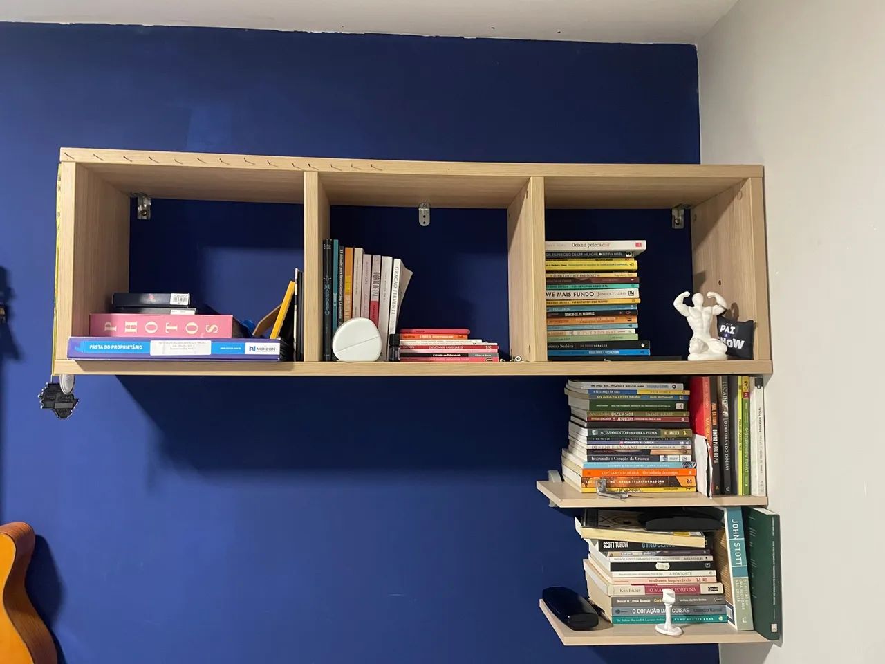 Estante nicho de madeira para organização com 2 prateleiras  - Foto 2