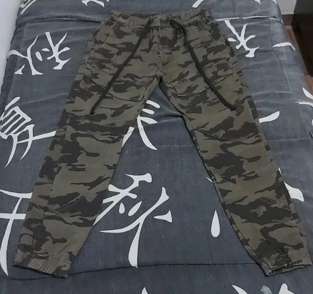 Calça Polo Jean Camuflada com Bolso Nova Original