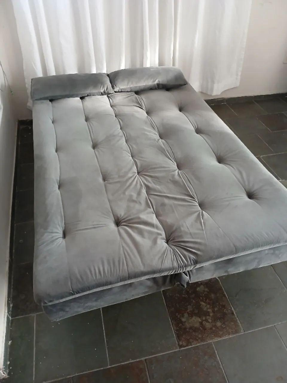 Sofá cama cinza