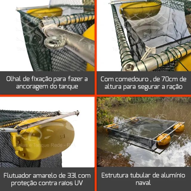 Tanque rede para criação de peixes piscicultura - Foto 2