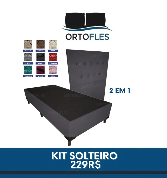 Base Box + Cabeceira - Novo - Várias Cores
