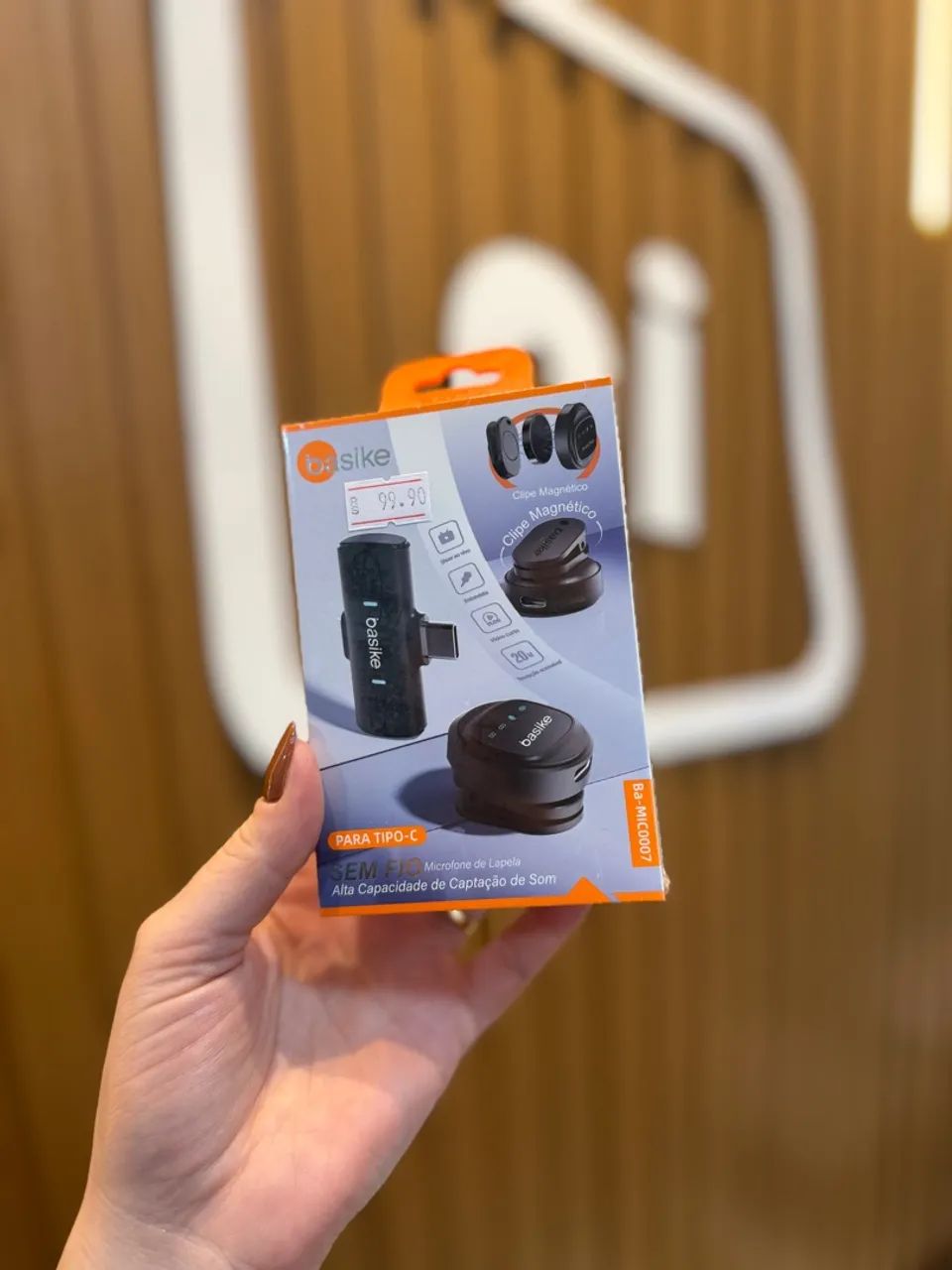 Microfone de Lapela Duplo Tipo C Wireless