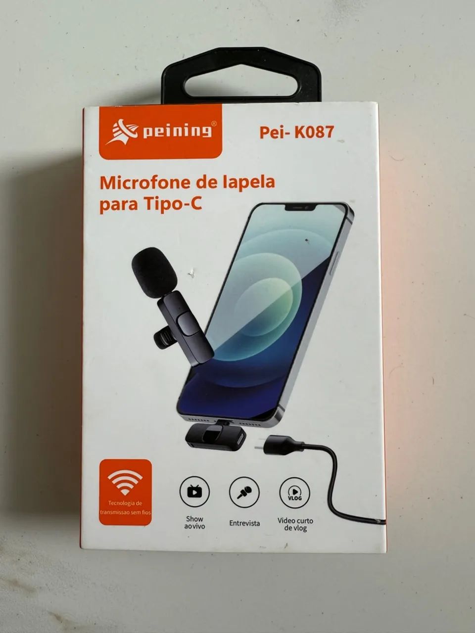 Microfone de Lapela para Tipo-C Peining