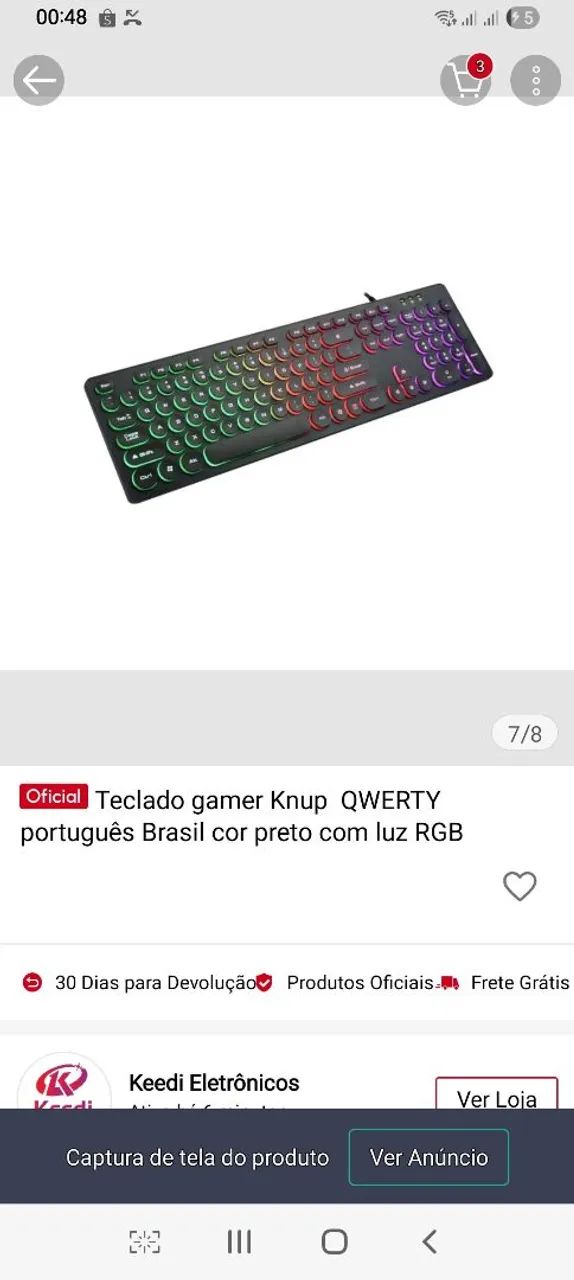 Teclado luminoso knup64169970702338123