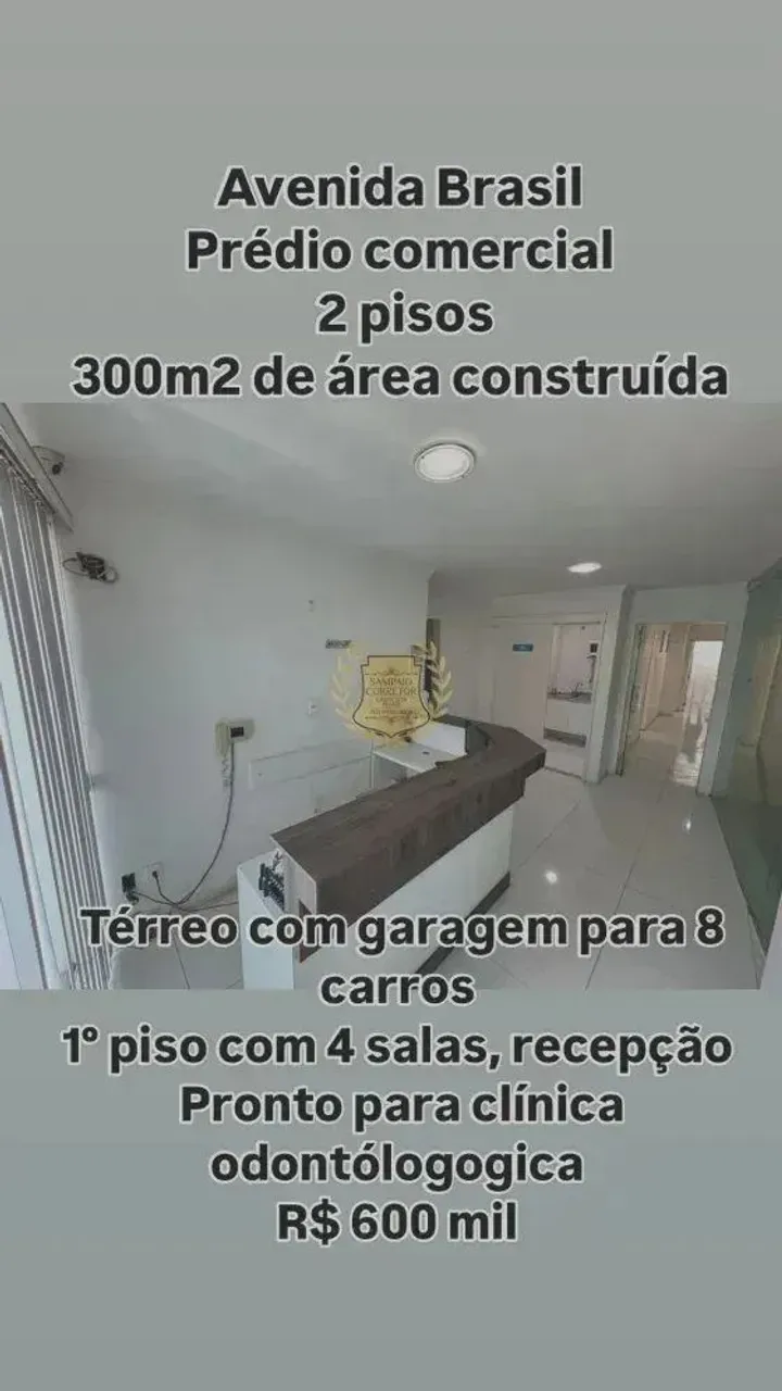 PREDIO/COMERCIAL, AV. BRASIL, 2 PISOS, PRONTO PARA CONSULTORIO, 10X19, GARAGEM PARA 8 CARR