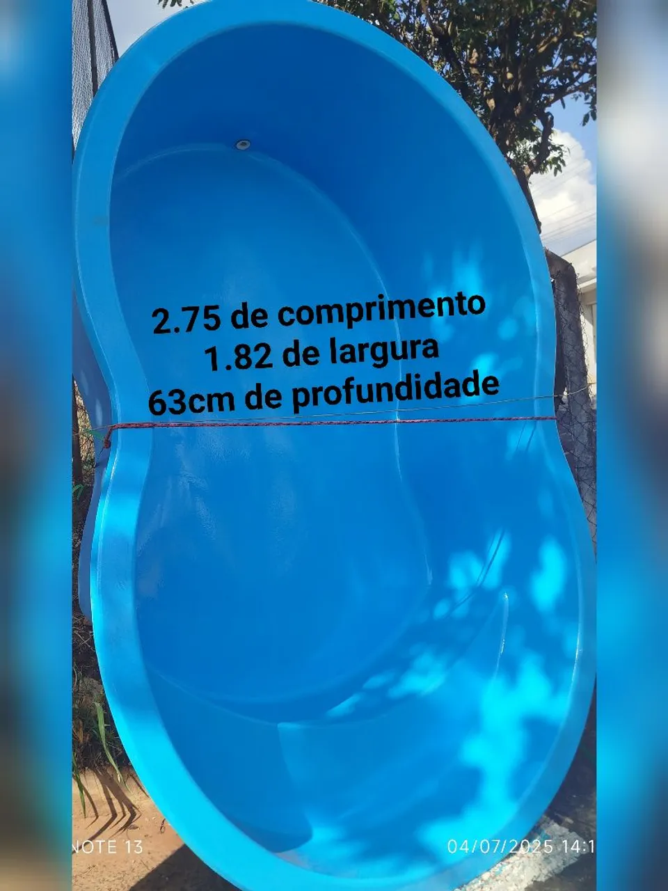 Piscina de fibra sob medida