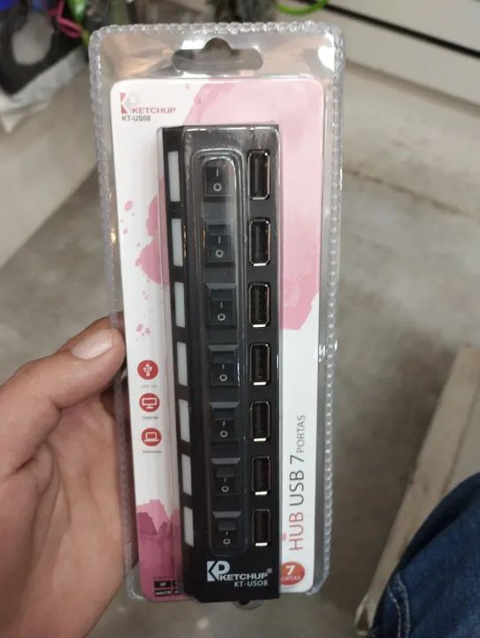 Hub USB 7 Portas Ketchup KT-US08 - Foto 2