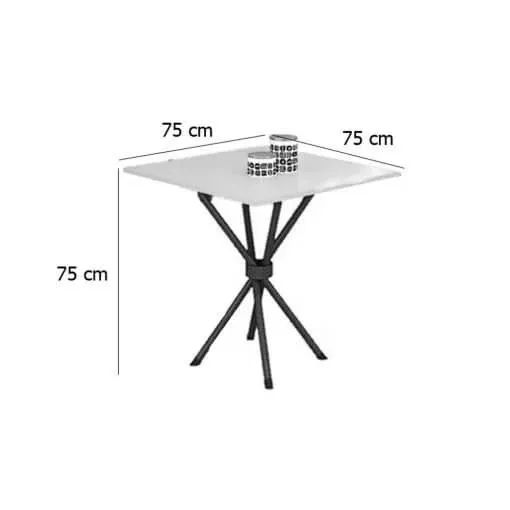 Mesa de Jantar com Tampo 75x75 com 4 Cadeiras- Produto Novo  - Foto 3