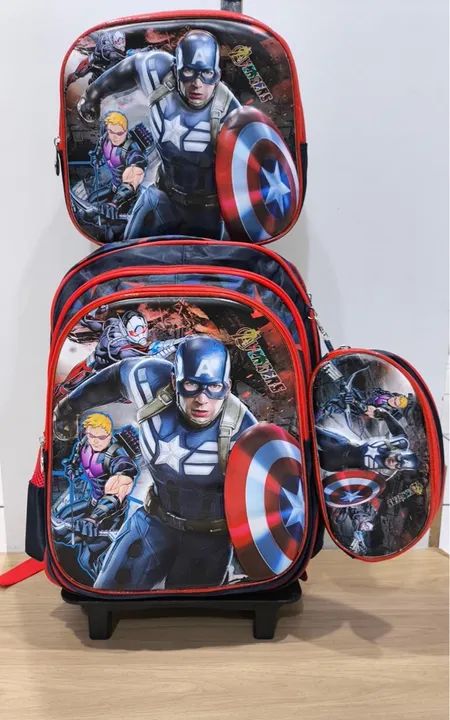 Kit mochila com rodinhas