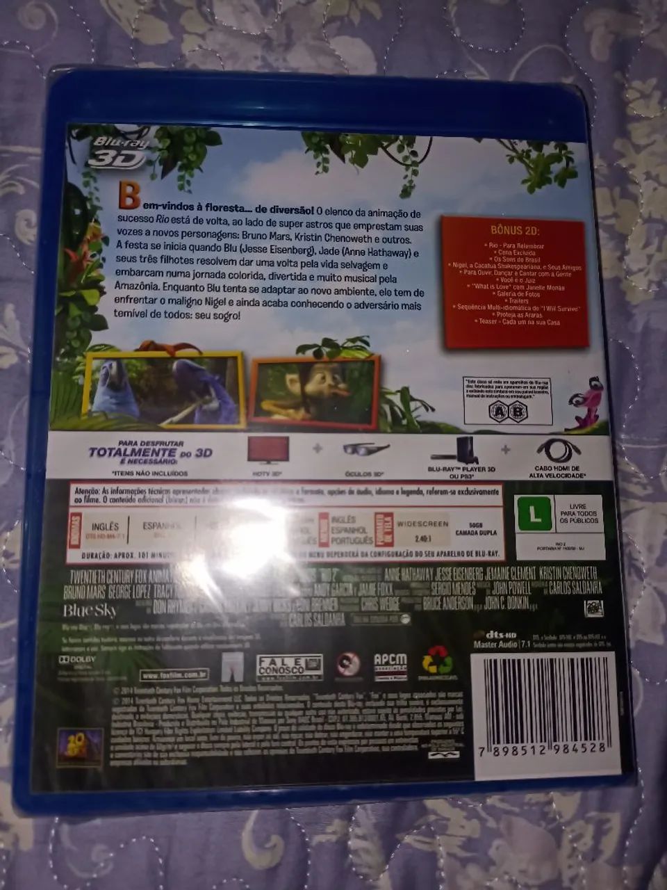 Blu-ray Rio 2 - 3D Blue - Lacrado  - Foto 2