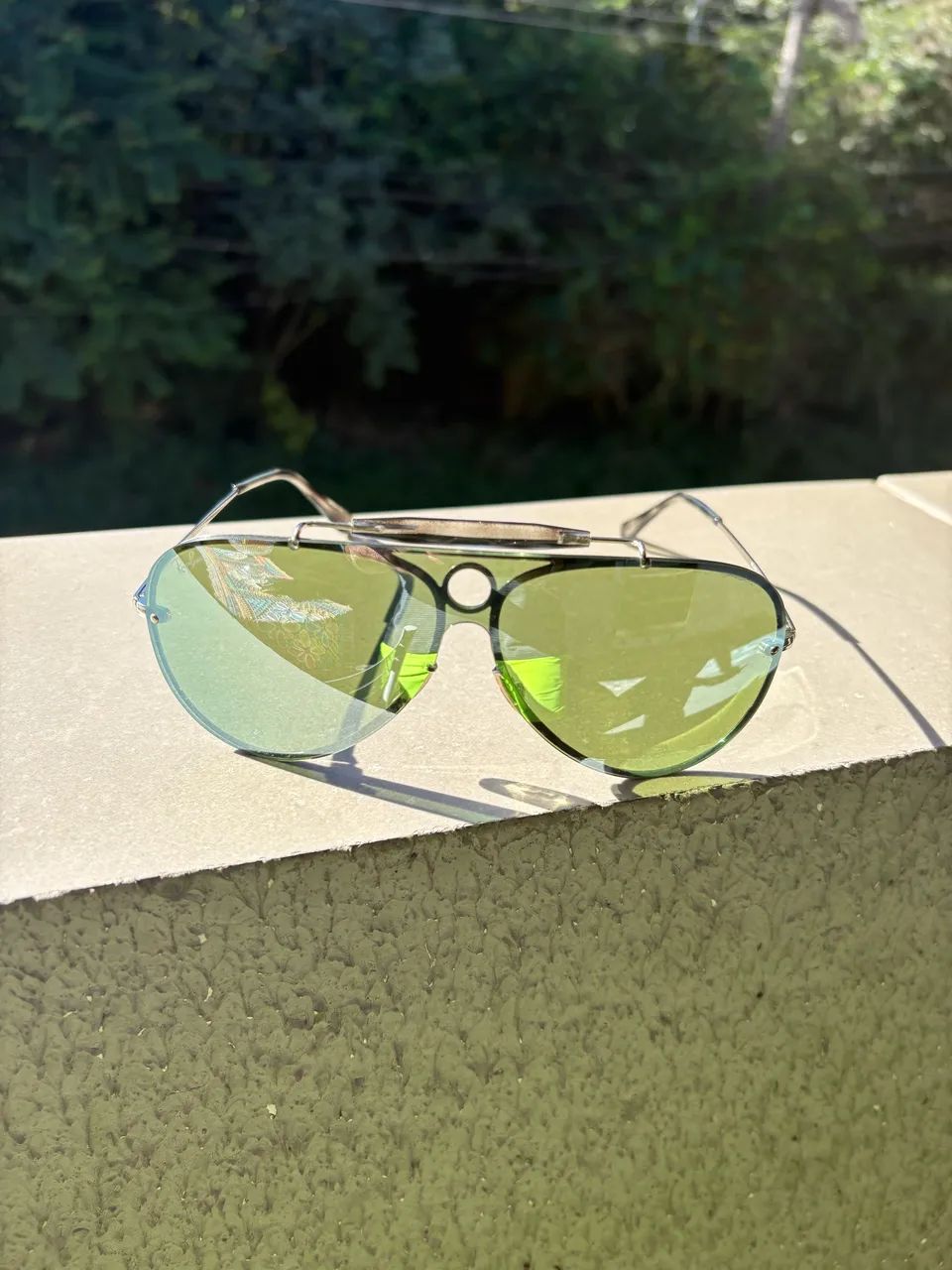 Óculos Ray Ban aviador prata espelhado  - Foto 3